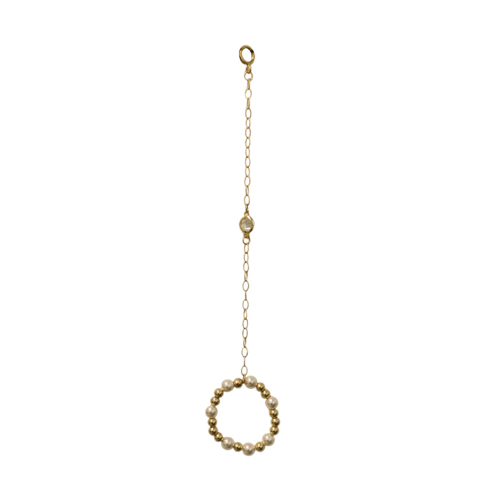 EMMA + SOLITAIRE | Hand Chain Anti-Tarnish Stretchy Ring 14K Gold Fill ...