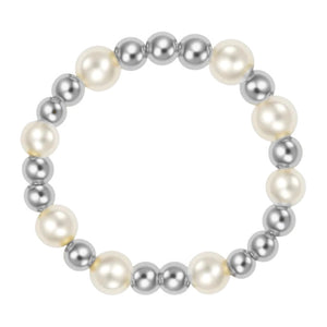 Emma Beaded Stretchy Ring with Pearls