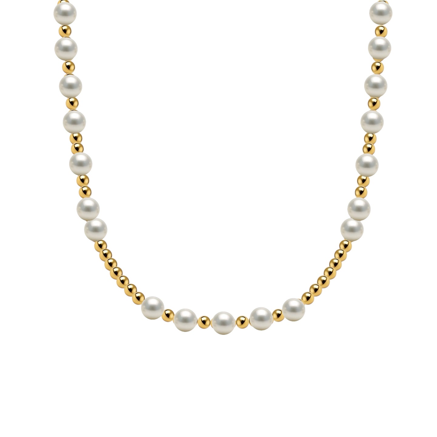 Emma Gold Filled Beaded Necklace with Pearls