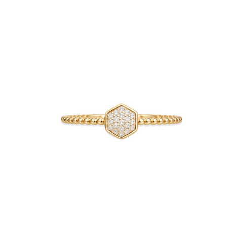 The Estelle | Solid Gold with Diamonds Ring