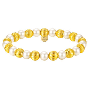 Evelyn | Gold Filled Beaded Bracelet with Pearls