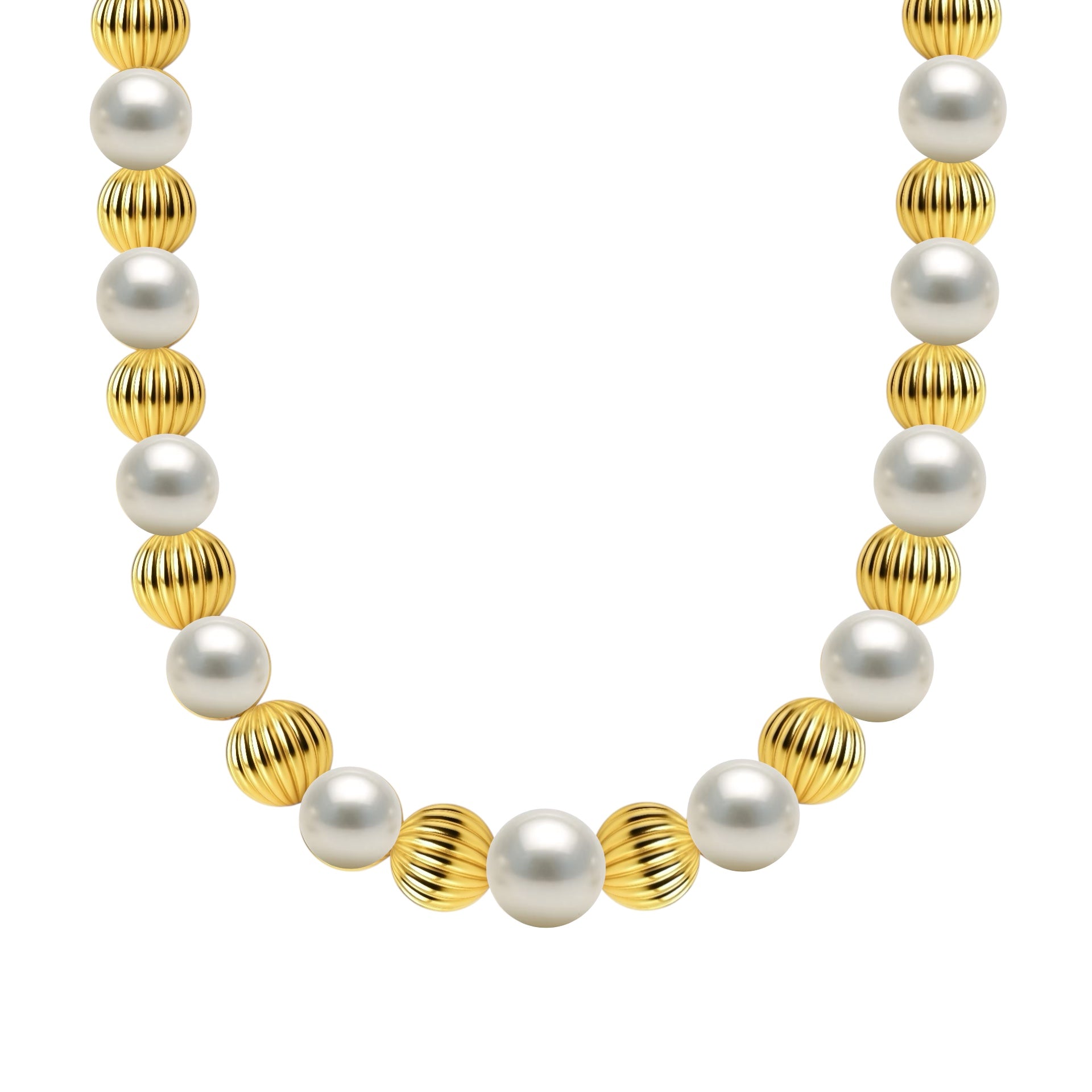Evelyn Gold Filled Beaded Necklace with Pearls