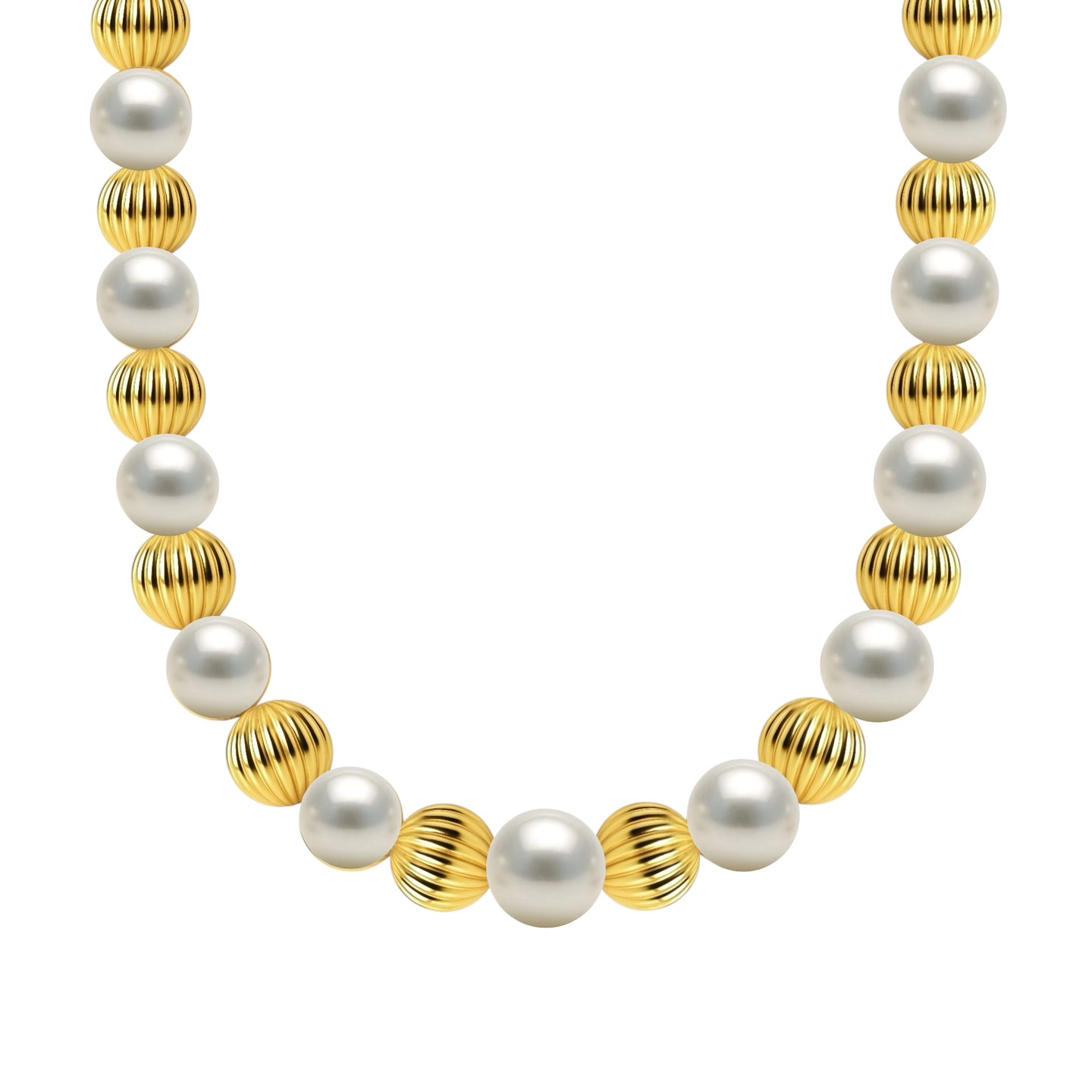 Evelyn Gold Filled Beaded Necklace with Pearls