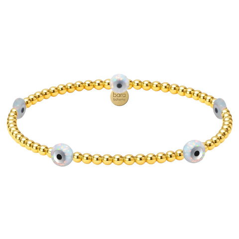 Evil Eye BTY Beaded Opal Bracelet