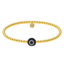 Evil Eye Medium Gold Filled Beaded Bracelet
