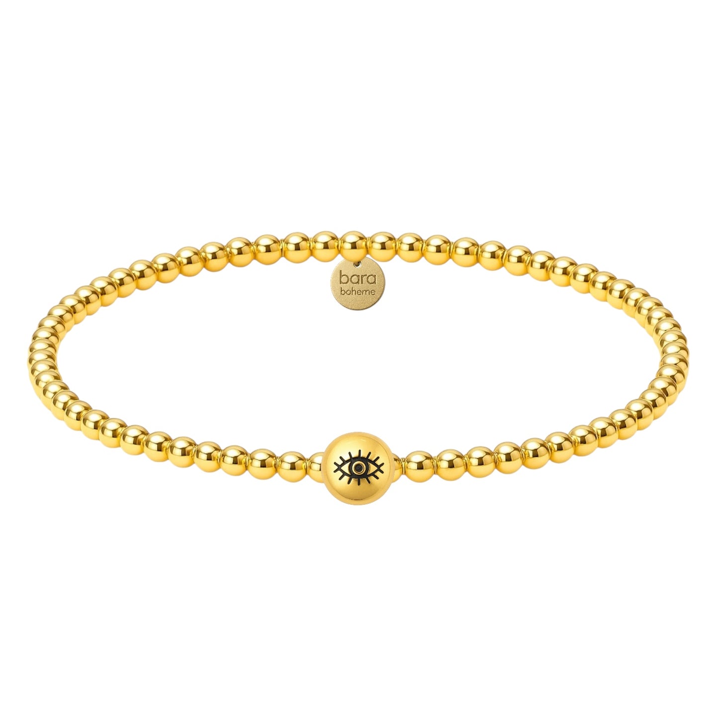 Evil Eye SM Gold Filled Beaded Bracelet