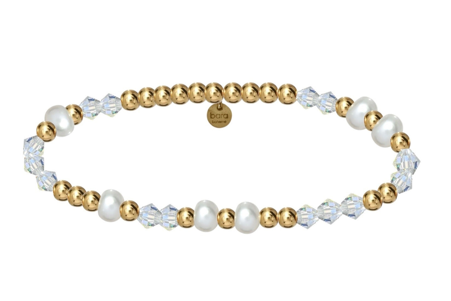 Zella | Gold Filled Beaded Bracelet with Pearls