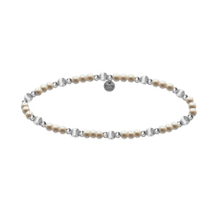BASEL | Stretchy Anti-tarnish 14K Gold Filled and Pearls Stackable Bracelet