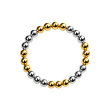 Triple 2Tone 3MM | Beaded Stretchy Ring