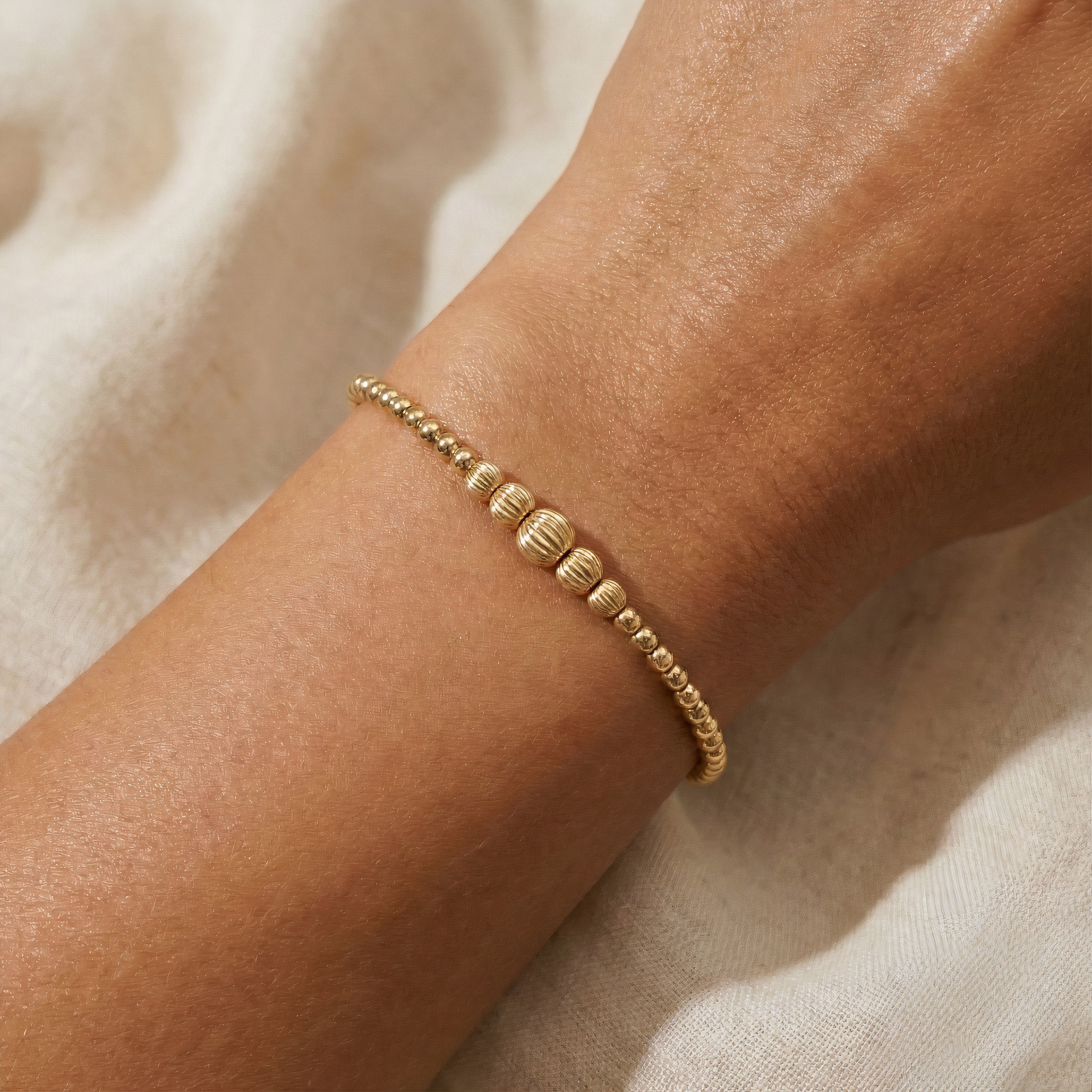 Victoria | Gold Filled Beaded Bracelet