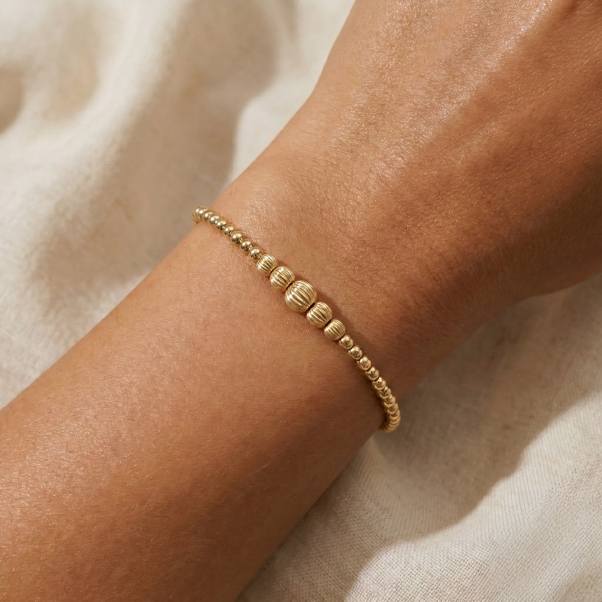 Victoria | Gold Filled Beaded Bracelet