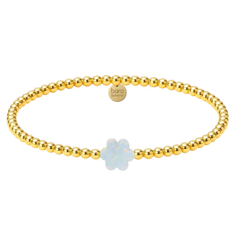 Flower Beaded Opal Bracelet