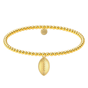 Football | Gold Filled Beaded Charm Bracelet