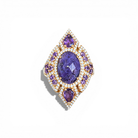 The Greta | Purple Turquoise Ring