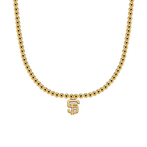 Giants Charm Gold Filled Beaded Necklace