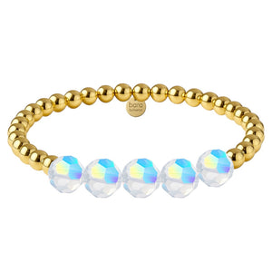 Gigi | Gold Filled Beaded Bracelet with Crystals