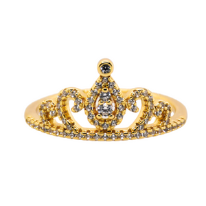 "CROWN" Gold Plated and Silver Ring