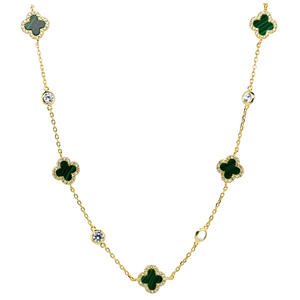 CLOVER BY THE YARD CZ Necklace