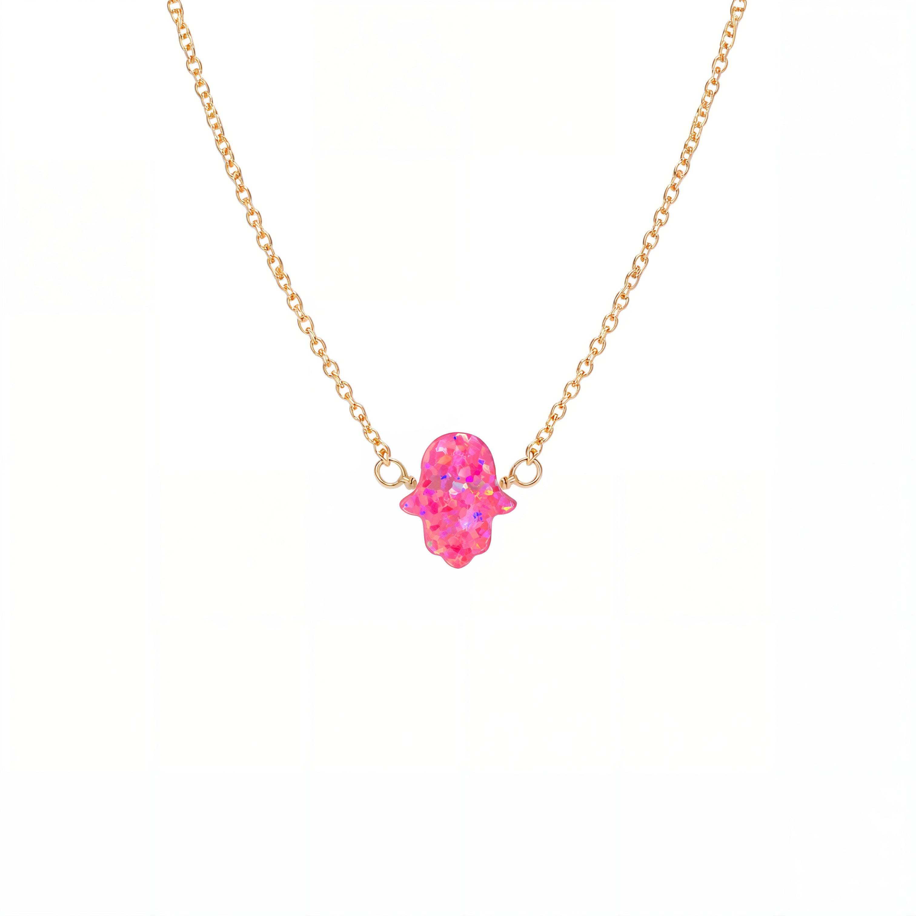 Hamsa Small | Opal Elite Chain Necklace