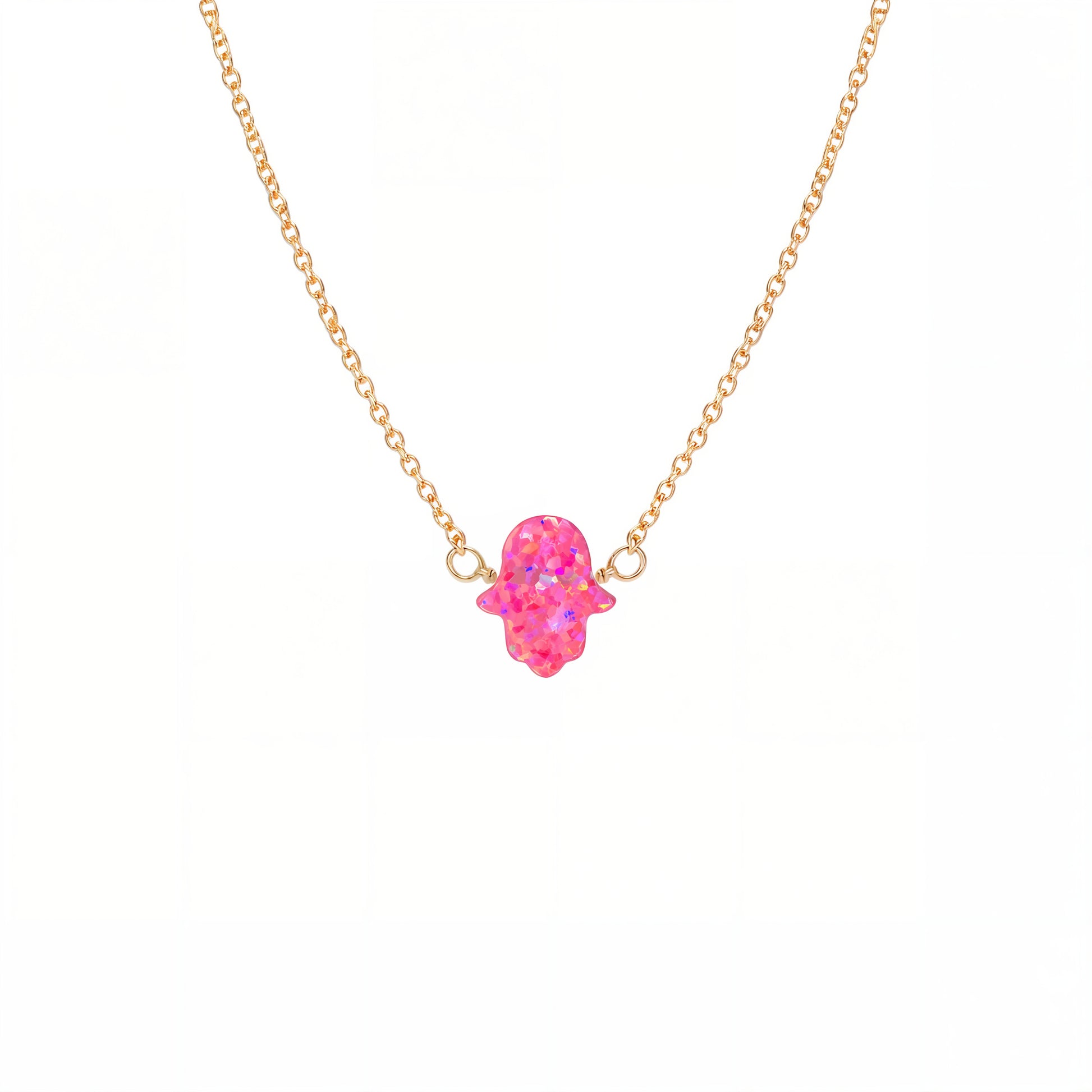 Hamsa Small | Opal Elite Chain Necklace