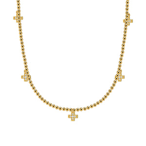 Hannah BTY Charm Gold Filled Beaded Necklace