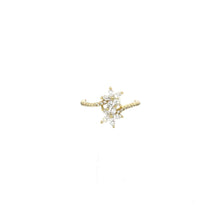 DOUBLE FLOWER CZ RING