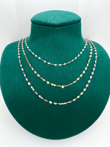 "SHINY 3 TONE" Layered Chain