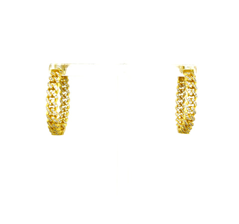 Cuban Link Pave Hoops