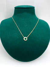 HALO EMERALD SOLITAIRE  Necklace