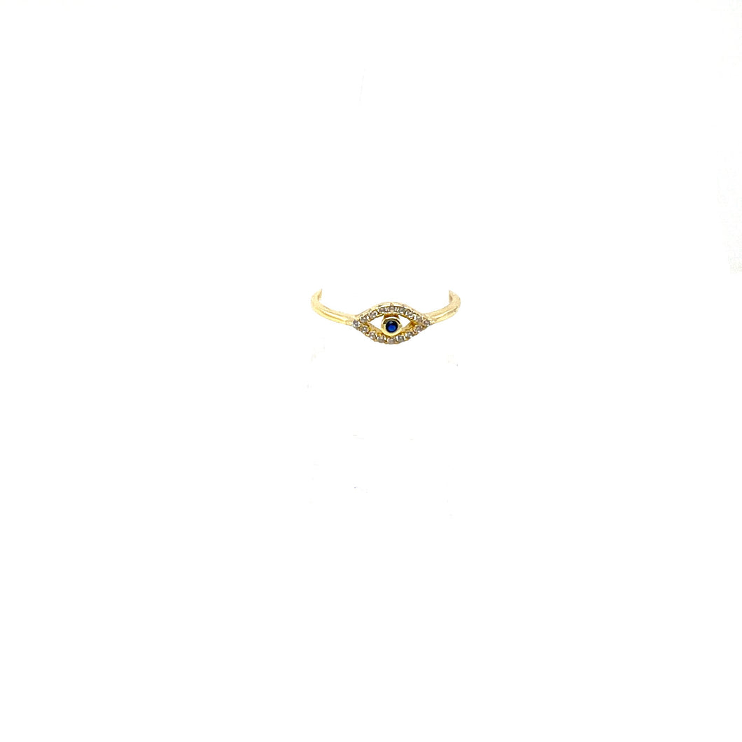 OVAL PAVE Evil Eye Ring