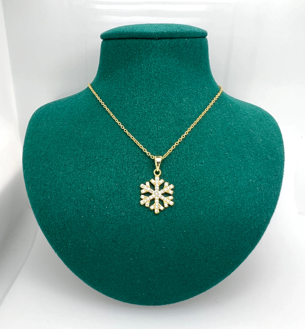 CLASSIC SNOWFLAKE PAVE NECKLACE