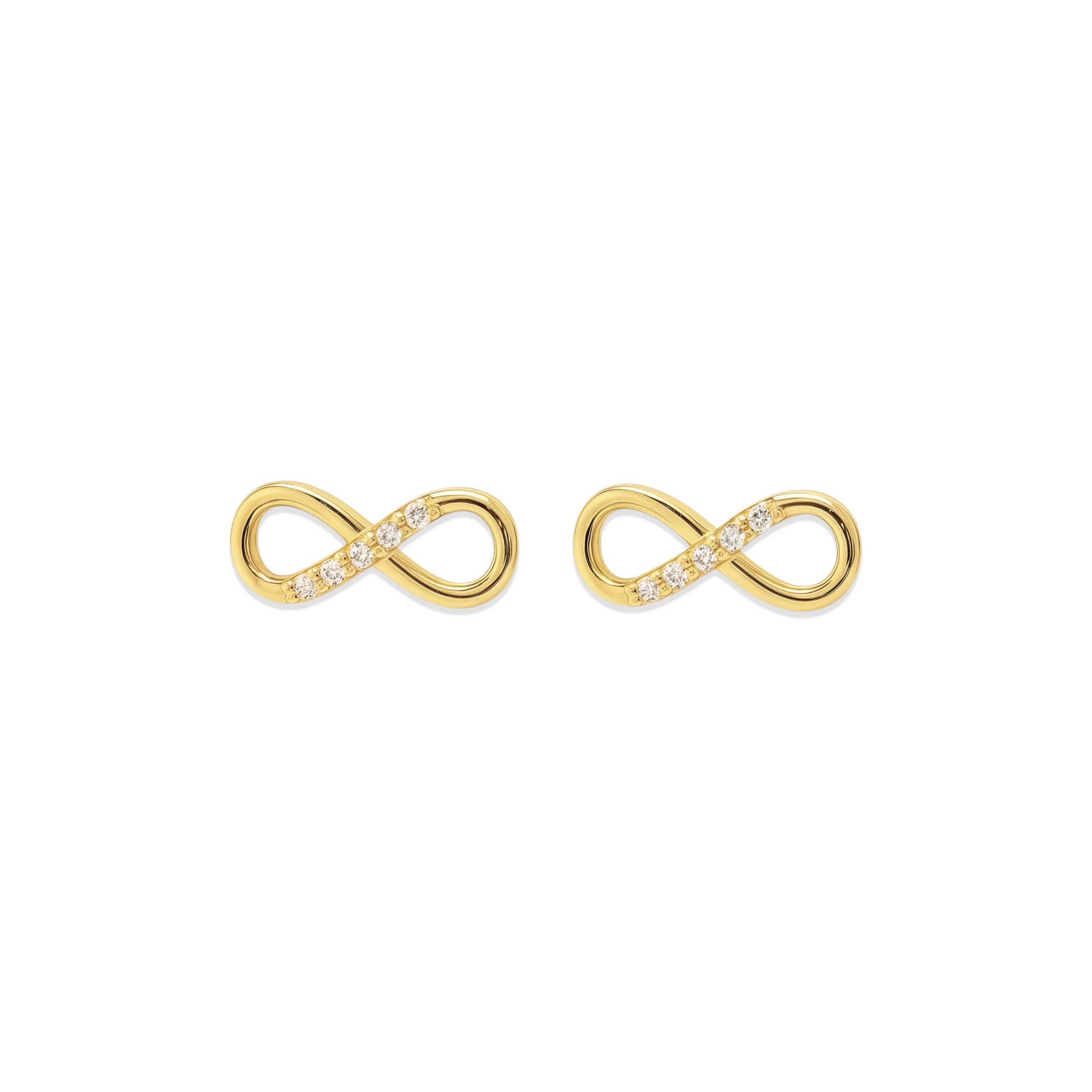Infinity | Pave Stud Earrings