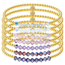 Crystal Bar | Gold Filled Beaded Bracelet
