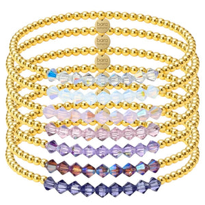 Crystal Bar | Gold Filled Beaded Bracelet
