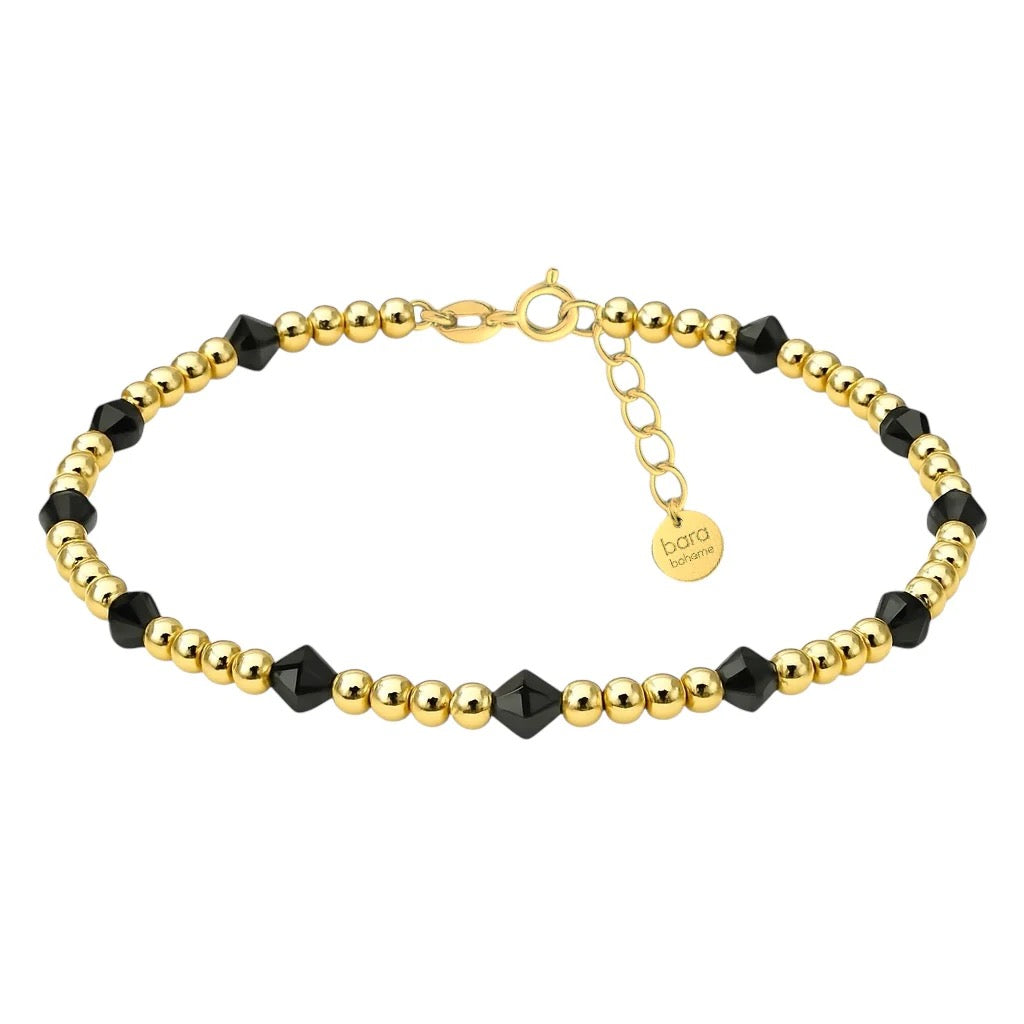 Crystal BTY | Gold Filled Beaded Anklet