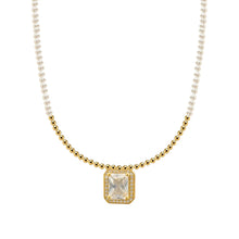 Teresa + Baguette | Gold Filled Beaded Necklace