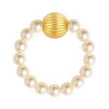 Isabella Beaded Stretchy Ring with Pearls