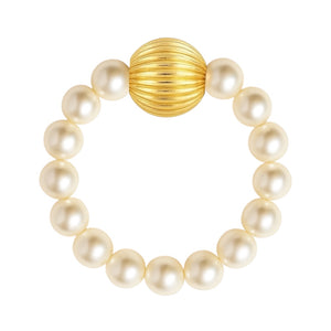 Isabella Beaded Stretchy Ring with Pearls