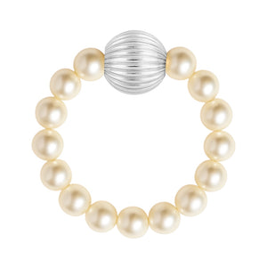 Isabella Beaded Stretchy Ring with Pearls