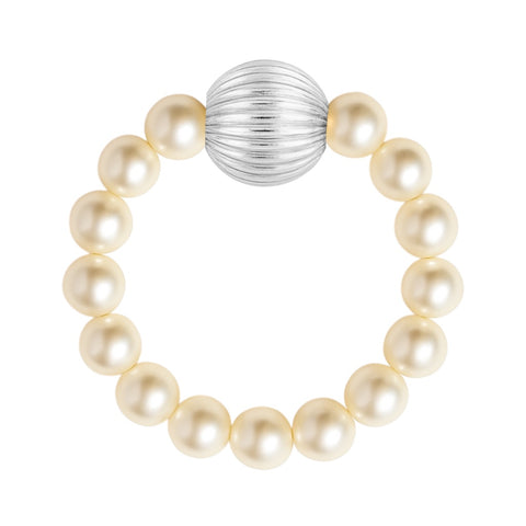 Isabella Beaded Stretchy Ring with Pearls