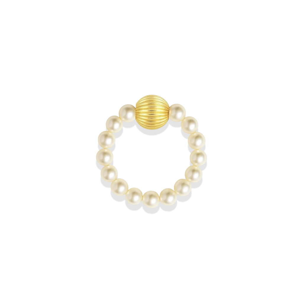 Isabella | Beaded Stretchy Ring with Pearls