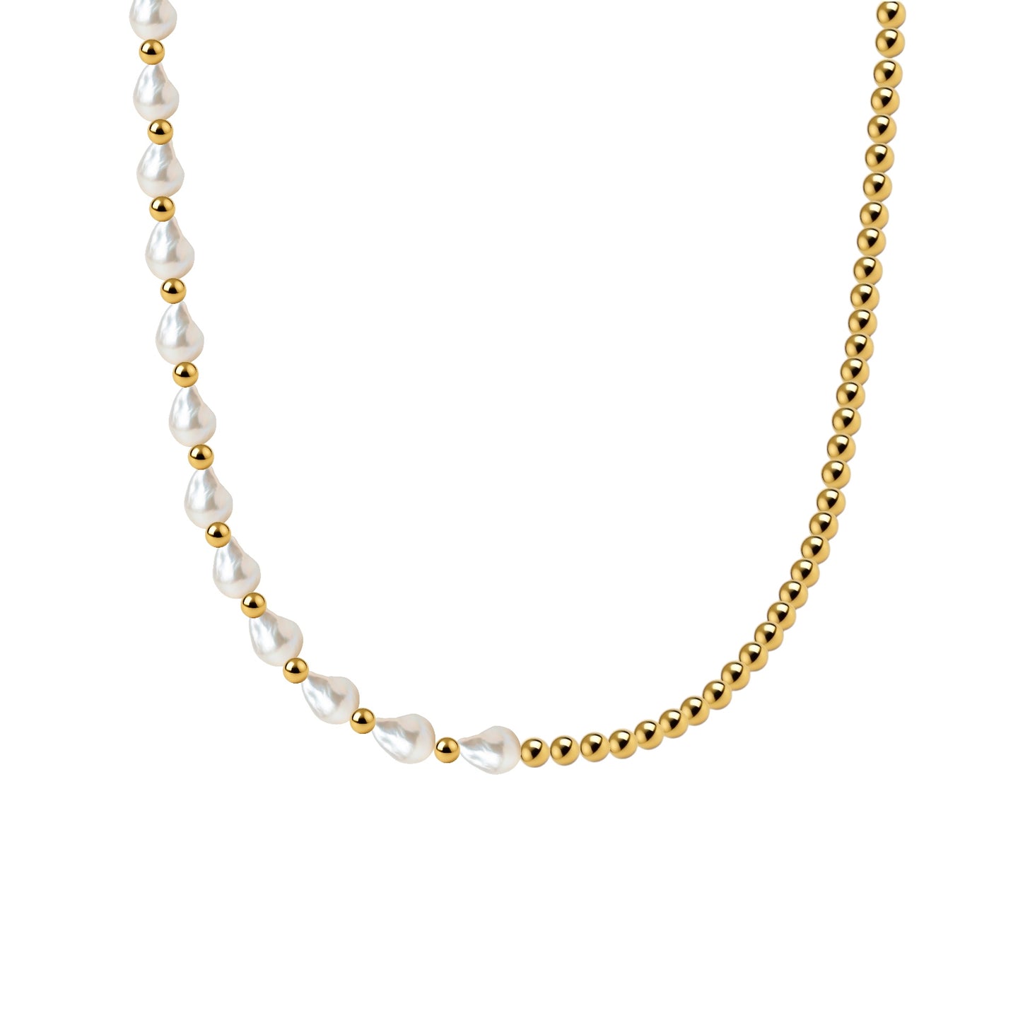 Ivy Gold Filled Beaded Necklace with Pearls