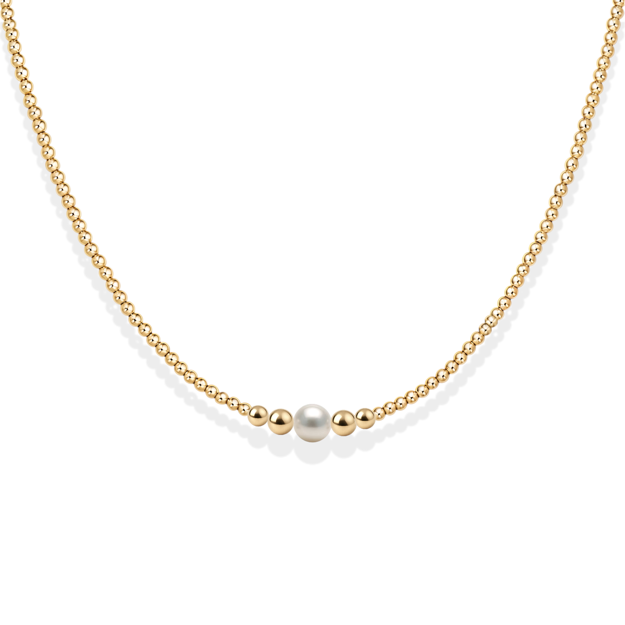 Jenna | Gold Filled Beaded Necklace