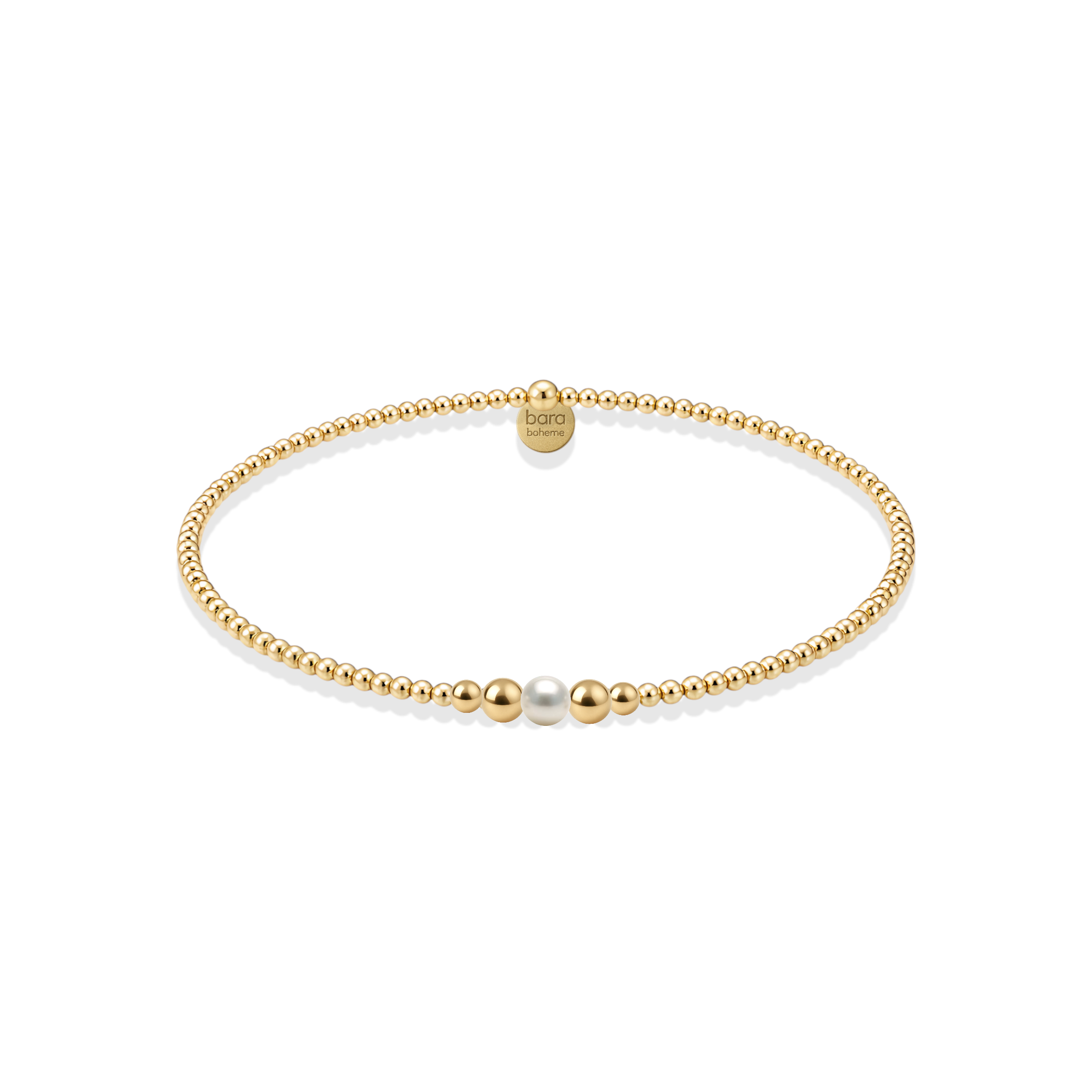 Jenna | Gold Filled Beaded Bracelet with Pearl