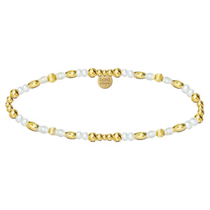 Gold Filled Beaded Bracelet with Pearls