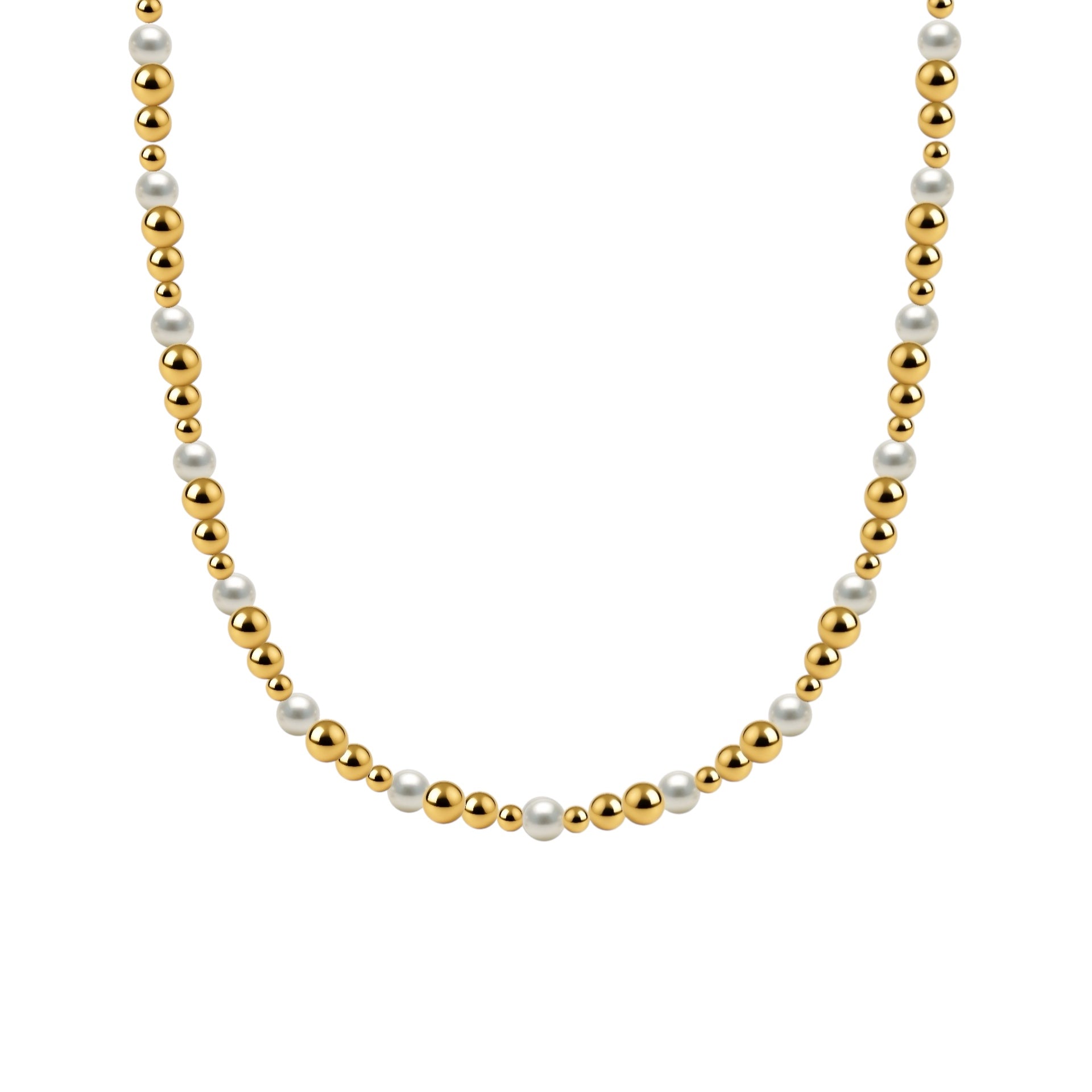 Jolie Gold Filled Beaded Necklace