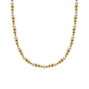 Jolie Gold Filled Beaded Necklace