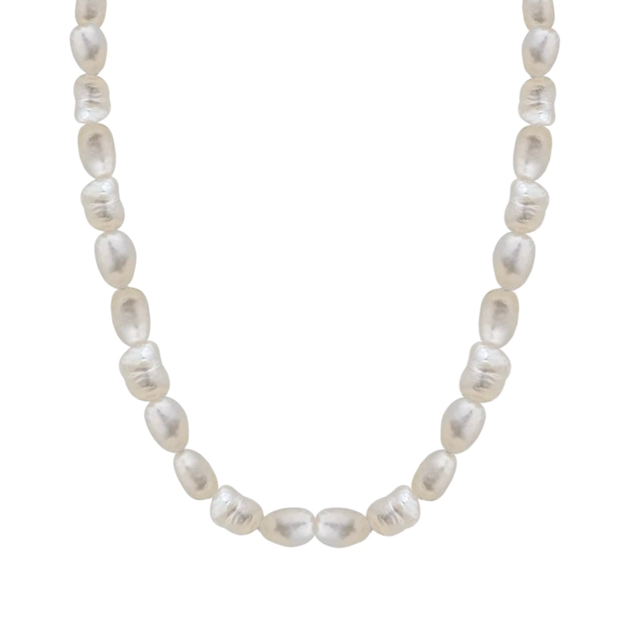 Coastal Harbor | Oval Pearl Necklace