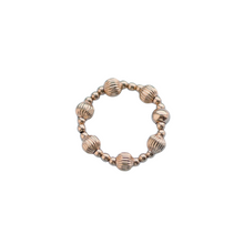 "KENNA" 14k gold-filled ball & pearl Stretchy beaded Ring