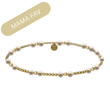 KIMBERLY | Stretchy Anti-tarnish 14K Gold Filled and Pearls Stackable Bracelet